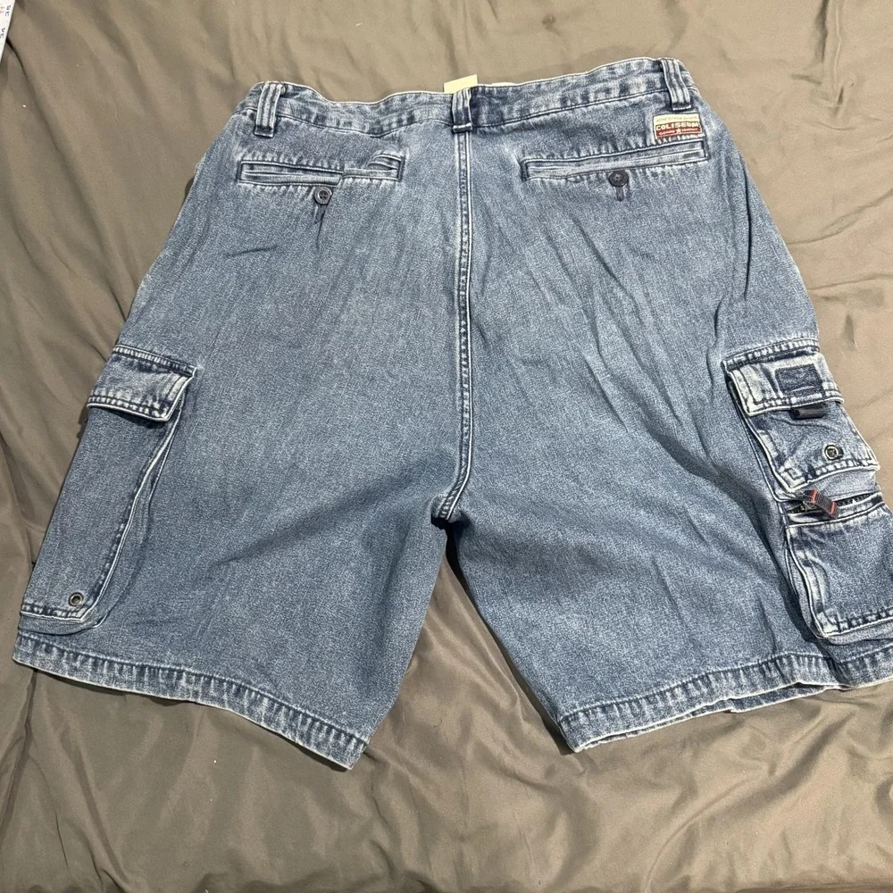 Coliseum Shorts Mens‎ 34 Blue Denim Cargo Relaxed Fit Pockets Summer Casual
